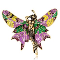 Wild mermaid - butterfly with colorful wings - elegant broochBrooches