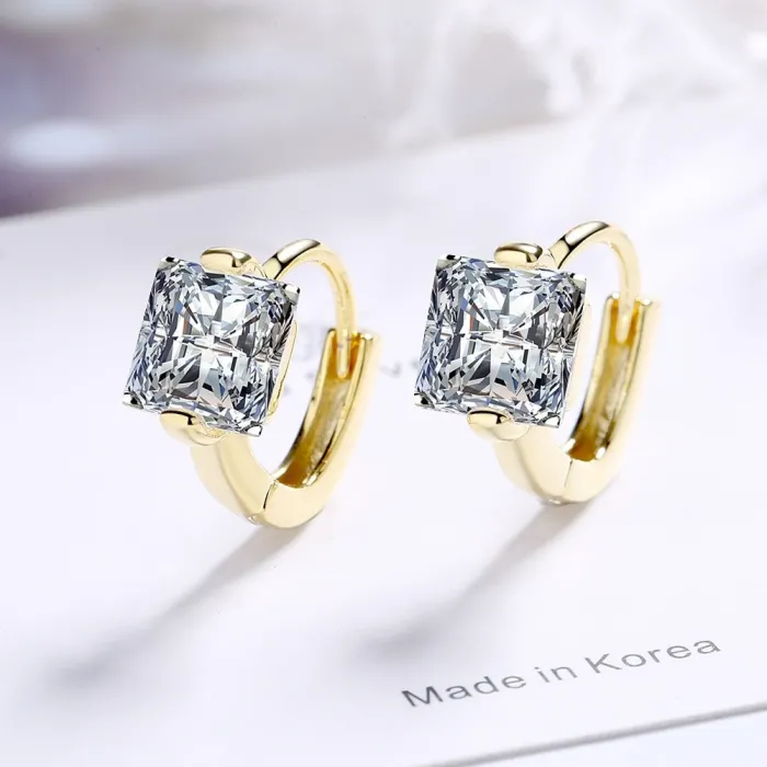 Luxury crystal earrings for women - sterling silver - gift