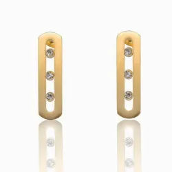 Gold plated crystal earrings - ladies delight - gift