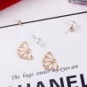 Crystal stud earrings for women - Gold / Sliver