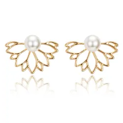 Crystal stud earrings for women - Gold / Sliver