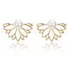 Crystal stud earrings for women - Gold / Sliver