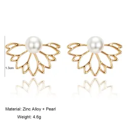 Crystal stud earrings for women - Gold / Sliver