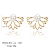 Crystal stud earrings for women - Gold / Sliver