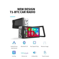 Car radio - MP5 player - 2Din - touch screen - Bluetooth - Mirror Link - USB - Bluetooth - AndroidRadio