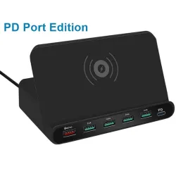 Multi USB - wireless fast charger - ISO / type-C / micro - QC3.0 - 60WChargers