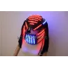 Luminous LED helmet - RGB - waterfall effect - party outfit - masquerades / HalloweenCostumes