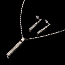 Rhinestone Jewellery set for women  - necklace with earrings