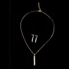 Elegant jewellery set - necklace / earrings - with rhinestones - cylindrical rod pendantJewellery Sets