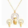 Gold plated jewellery set - pendant necklace with earrings
