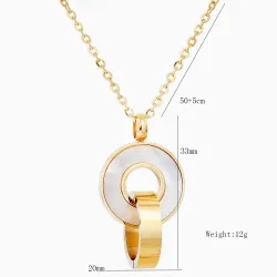 Gold plated jewellery set - pendant necklace with earrings