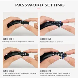 Portable bike lock - anti-theft - 4 digit code combination