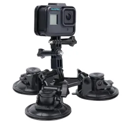 Ventouse pour fenêtre de voiture - trépied 1/4" - adaptateur - support pour GoPro / SJCAM Xiaomi Yi 4K