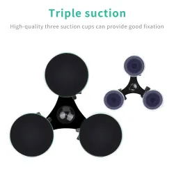 Ventouse pour fenêtre de voiture - trépied 1/4" - adaptateur - support pour GoPro / SJCAM Xiaomi Yi 4K