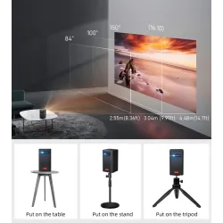 BYINTEK P20 M - Pico Smart - mini projecteur portable - TV sans écran - Android - Wifi - LED - DLP - 4K - 1080P
