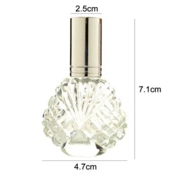 Flacon en verre cristal - avec atomiseur - pour parfum - réutilisable - 15ml