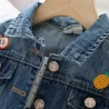 Veste en jean enfant - avec broderie florale