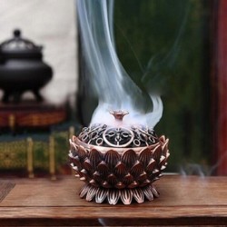 Brûle-encens en forme de lotus - porte-encens