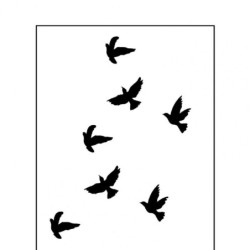 Tatouage temporaire - autocollants - amovibles - imperméables - oiseaux noirs volants