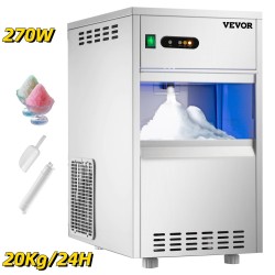 Machine à glace électrique - flocon de neige - broyeur à glace - acier inoxydable - 270W