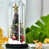 Sapin de Noël décoratif - dans un dôme en verre - avec LED