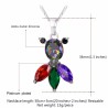 Elegant necklace with colorful crystal fishNecklaces