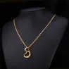 Collier tendance avec pendentif double cœur