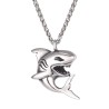 Necklace with shark shaped pendant - stainless steel - punk styleNecklaces