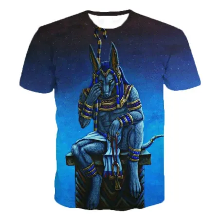T-shirt classique à manches courtes - avec imprimé pharaon égyptien