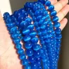 Pierre naturelle - opale bleue - perles rondes en vrac - pour la fabrication de bijoux