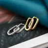 Boucles d'oreilles géométriques à la mode - avec zircon - argent sterling 925