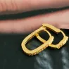 Boucles d'oreilles géométriques à la mode - avec zircon - argent sterling 925