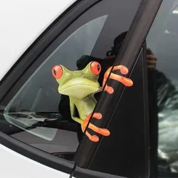 Autocollant pour vitre de voiture - grenouille furtivement - imperméable