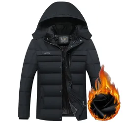 Veste d'hiver épaisse et chaude avec capuche