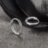 Vintage round earrings with snake pattern - 925 sterling silverEarrings