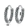 Vintage round earrings with snake pattern - 925 sterling silverEarrings