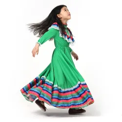 Traditional Mexican dance princess - costume - dress for girls -festivals / Halloween / birthday partyCostumes
