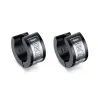Hoop earrings with Roman numerals - unisex - stainless steelEarrings