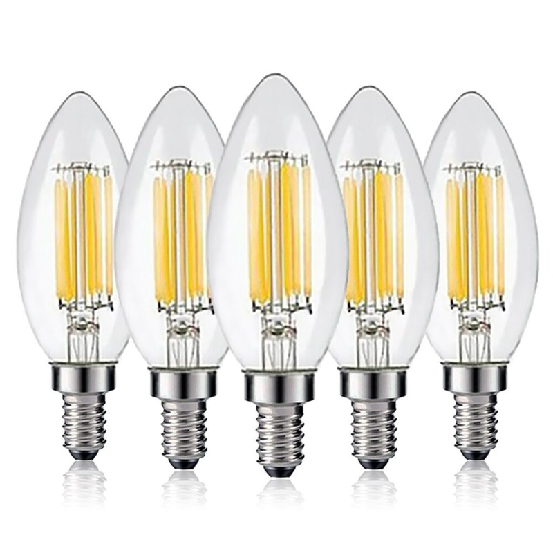 Ampoule LED - type bougie - dimmable - 6W - E12 / E14
