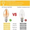 C7 - mini LED night light bulb - candle type - amber glass - E12 / E14 - 0.5WE14