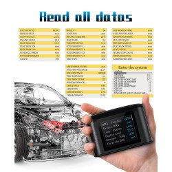 OBDSPACE P10 - ordinateur de bord pour voiture - scanner OBD2 - numérique - jauge de vitesse / consommation de carburant / tempé