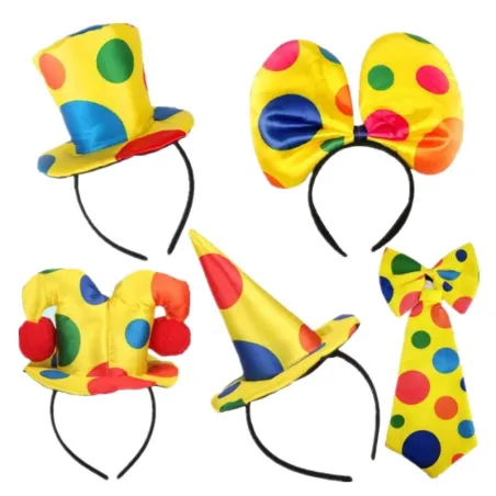 Bandeau / noeud / cravate - motifs clowns - accessoires de costumes