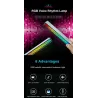Tube coloré RVB - bande LED - USB - Bluetooth - lampe rythme voix/musique