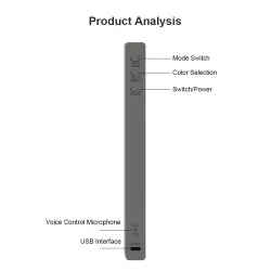 Tube coloré RVB - bande LED - USB - Bluetooth - lampe rythme voix/musique