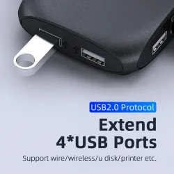 Commutateur KVM HDMI - avec prolongateur - 4 USB 2.0 - 4K30Hz 1080P60Hz
