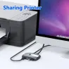 Commutateur KVM - USB 2.0 / 3.0 - pour Windows 10 / PC / clavier / souris / imprimante - partage / appairage