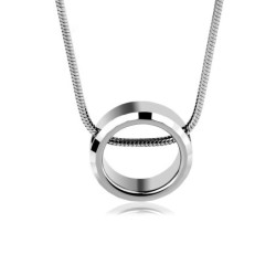 Trendy round pendant - with titanium steel chain - unisexNecklaces