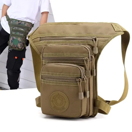 Petit sac tactique / militaire - avec ceinture / jambe / bandoulière - nylon