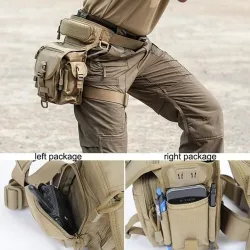 Sac multifonction tactique / militaire - avec ceinture jambe / taille - étanche