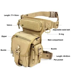 Sac multifonction tactique / militaire - avec ceinture jambe / taille - étanche